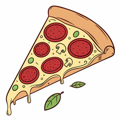 pizza slice icons, vector .white background