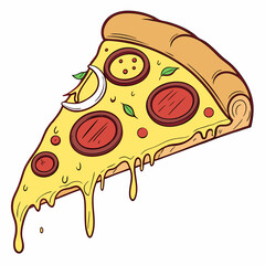 pizza slice icons, vector .white background