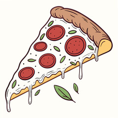 pizza slice icons, vector .white background