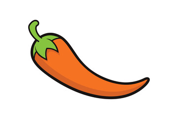cartoon red chili pepper clipart vector illustration