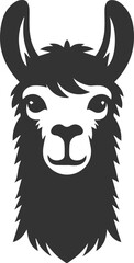 Vector llama alpaca animal art drawing silhouette