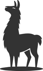 Vector llama alpaca animal art drawing silhouette