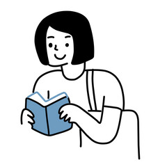 people reading vector illustration