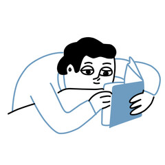people reading vector illustration