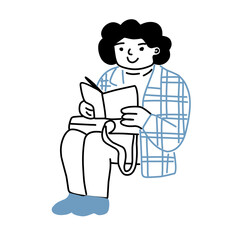 people reading vector illustration