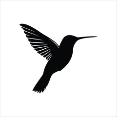 Obraz premium Hummingbird silhouette vector graphic design flying bird illustration clip art animal wildlife nature art print 100