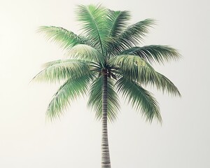 Tropical Palm Tree Isolated.