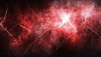 Red and white abstract background with cracked and textured surface