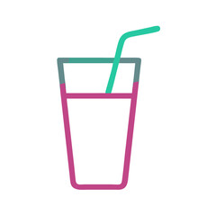 juice glass icons, vector .white background