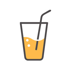 juice glass icons, vector .white background