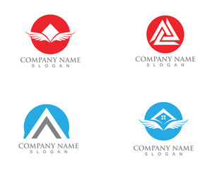 pyramide logo and symbols template vector icons