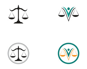 Justice lawyer logo and symbols template icons app