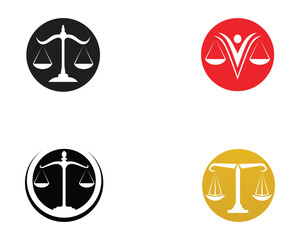 Justice lawyer logo and symbols template icons app