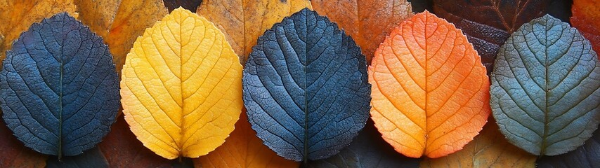 Obraz premium Autumn leaves in various colors