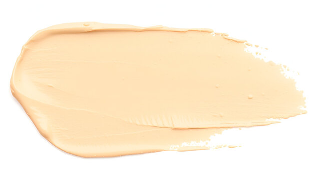 Make up thick foundation concealer smudge texture white isolated background