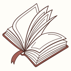 Open book white backround ,new design 