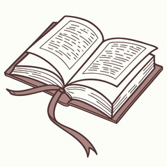 Open book white backround ,new design 