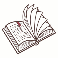 Open book white backround ,new design 