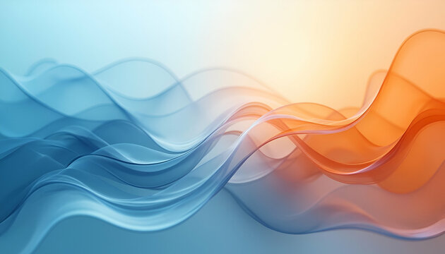 Abstract flowing waves display a beautiful combination of colors and layers