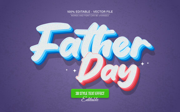 Father day retro vintage style text effect