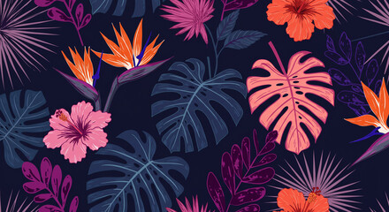 Pink Floral Wallpaper Motif