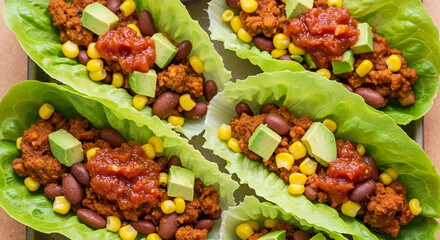Beef and Fresh Salad Ingredients