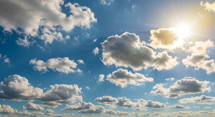 Symmetrical Cumulus Cloud in Blue Sky