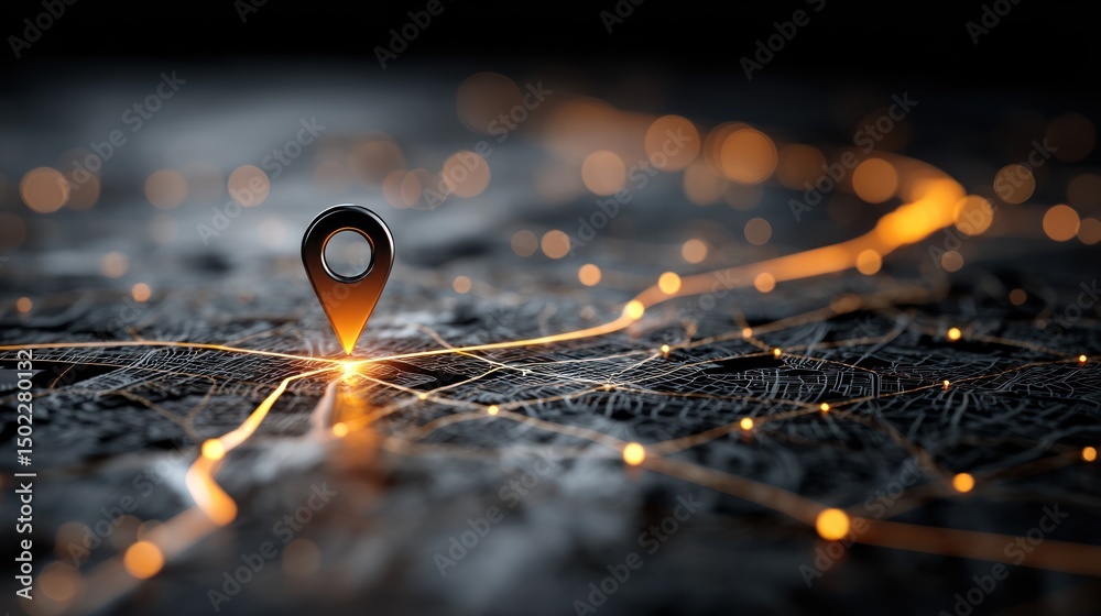 Poster global navigation system: a digital map's luminescent pathways