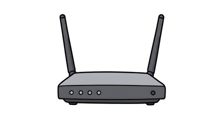 Fototapeta premium Wireless Router Illustration: Connecting Networks