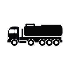 Tanker Truck Silhouette for Safety Signs