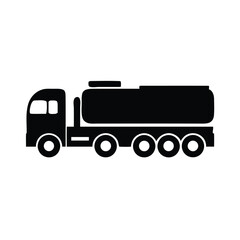 Heavy Vehicle Tanker Truck Silhouette