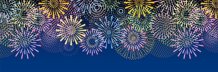 花火　和紙　暑中見舞い　背景