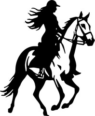 horse and rider silhouette