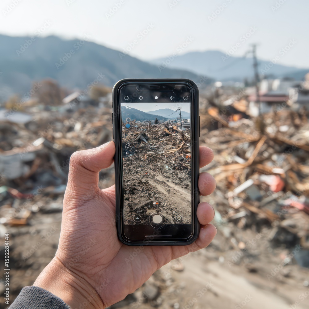 Poster real-time disaster monitoring using ai to provide immediate warnings and mitigate risks.