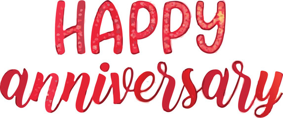 Classic Happy Anniversary in ornate lettering.