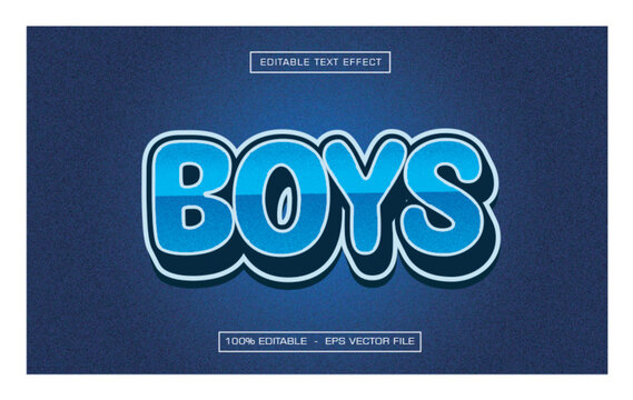 Boys blues text effect 