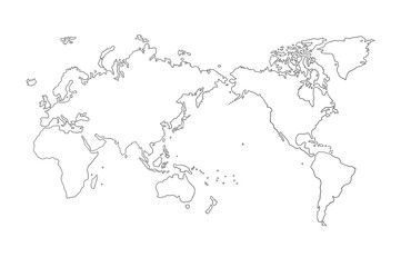 Obraz premium 白い世界地図