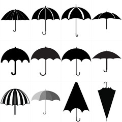 Variety of Stylish Umbrella Silhouettes