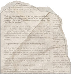 Naklejka premium Ripped Newspaper vintage. Torn pieces of newspaper realistic texture for journal, collage, banner, poster, 90s design