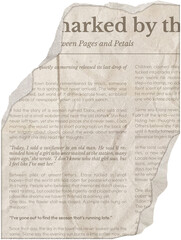 Ripped Newspaper vintage. Torn pieces of newspaper realistic texture for journal, collage, banner, poster, 90s design