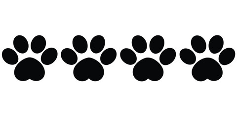 paw print isolated on white