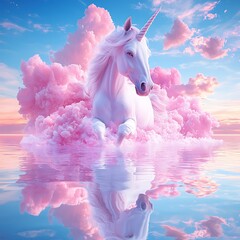 Unicorn Cloud Seascape Dream