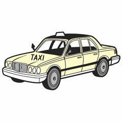 taxi icons, vector .white background