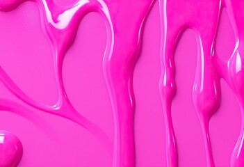 Naklejka premium Close-up view of flowing, vibrant pink liquid.