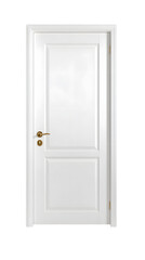 White classic interior door with rectangles on a white background. Ai Generated Images