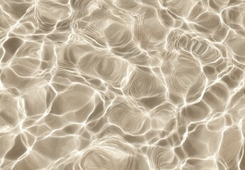 Obraz premium Abstract beige water texture with light refractions creating a swirling, rippled pattern