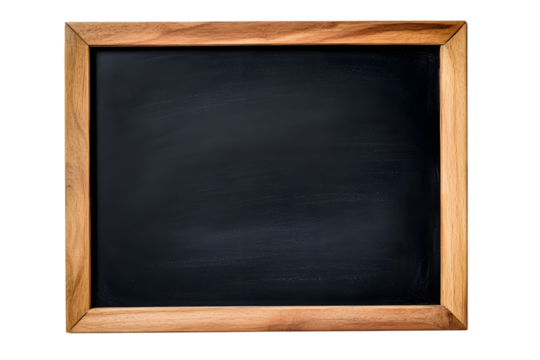 Blank chalkboard in wooden frame isolated on white. Ai Generated Images