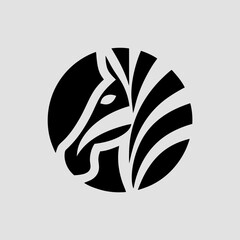 vector illustration of a zebra a face