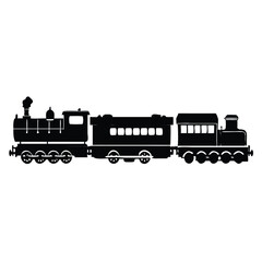 Train Silhouette Editable Vector