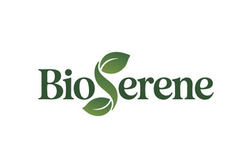 Fototapeta premium BioSerene Green Leaf Logo Design